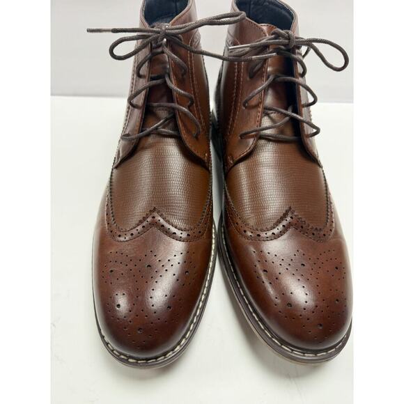 Freeman Mens Wingtip Chukka Boots Brown Lace Up Dress Casual Comfort Size 12M main image 9